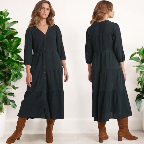 NEW Marine Layer Willow Doublecloth Midi Dress Terry Comfort Women’s Size XS - Picture 1 of 8
